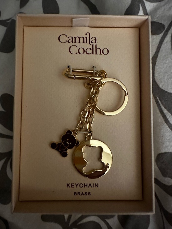 Camila Coelho Accessories - Camila Coelho Gold Chain Keyring with Carabiner Clip